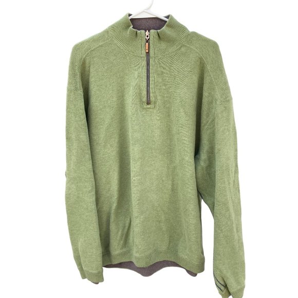Tommy Bahama Other - Tommy Bahama 1/4 Zipped Green Sweater, Size XL